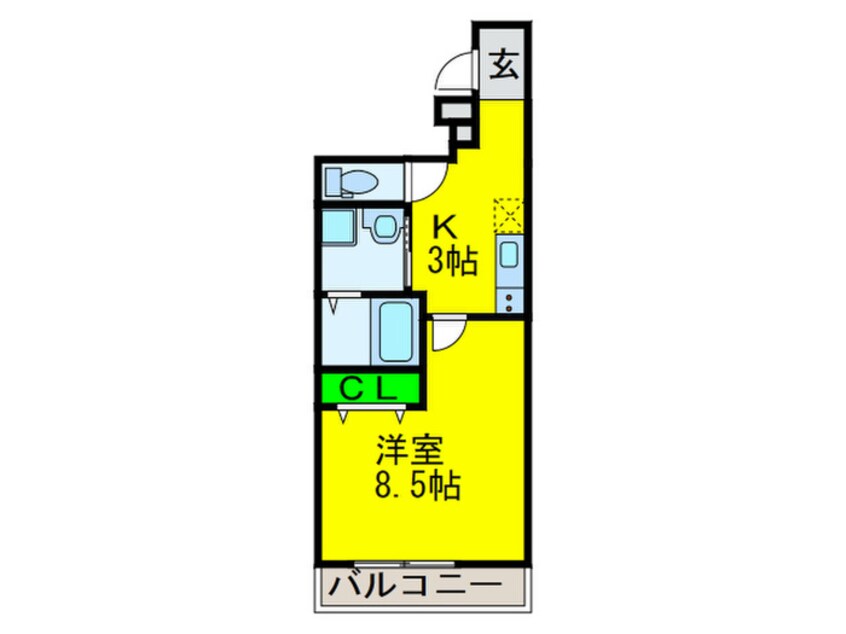 間取図 フジパレス我孫子前Ⅱ番館