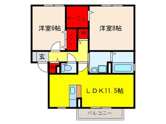 間取図 ソレア－ドピネＢ棟