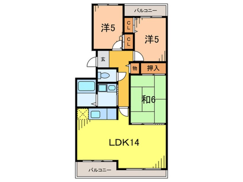 間取図 カーサ・ドゥ・テソロ