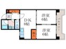 スペイシャス桂 2DKの間取り