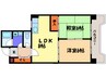 スペイシャス桂 2LDKの間取り