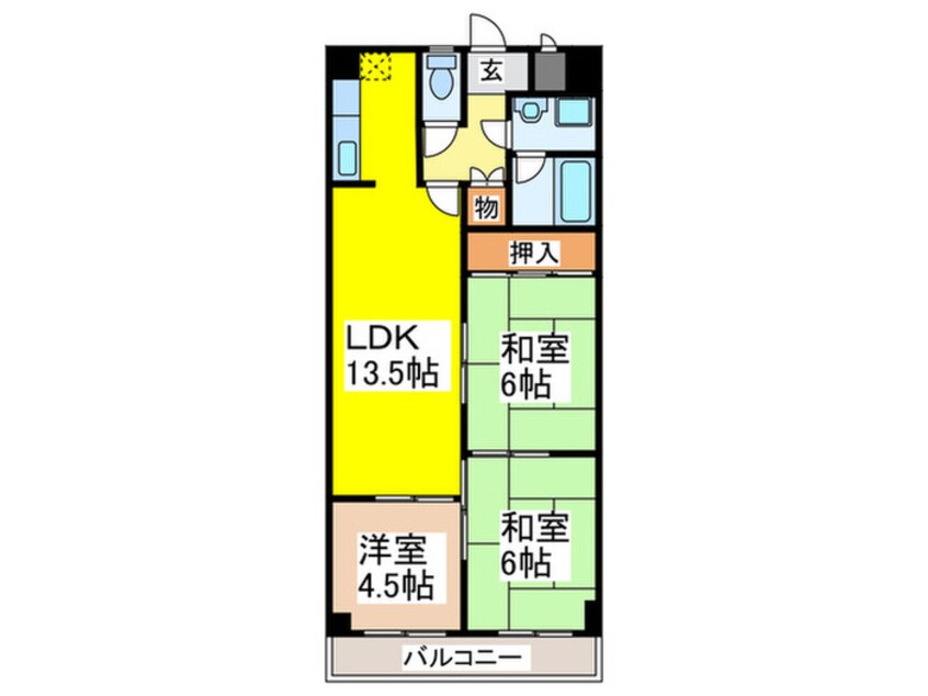間取図 セワ－ル吉田