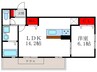 グレースヒルズ刀根山 1LDKの間取り