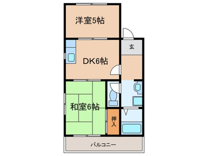 間取図 リブ南塚口