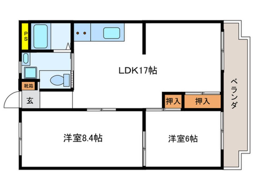 間取図 エバグリーン嵐山