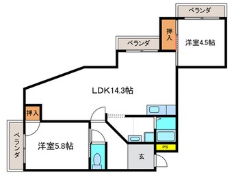 間取図 エバグリーン嵐山