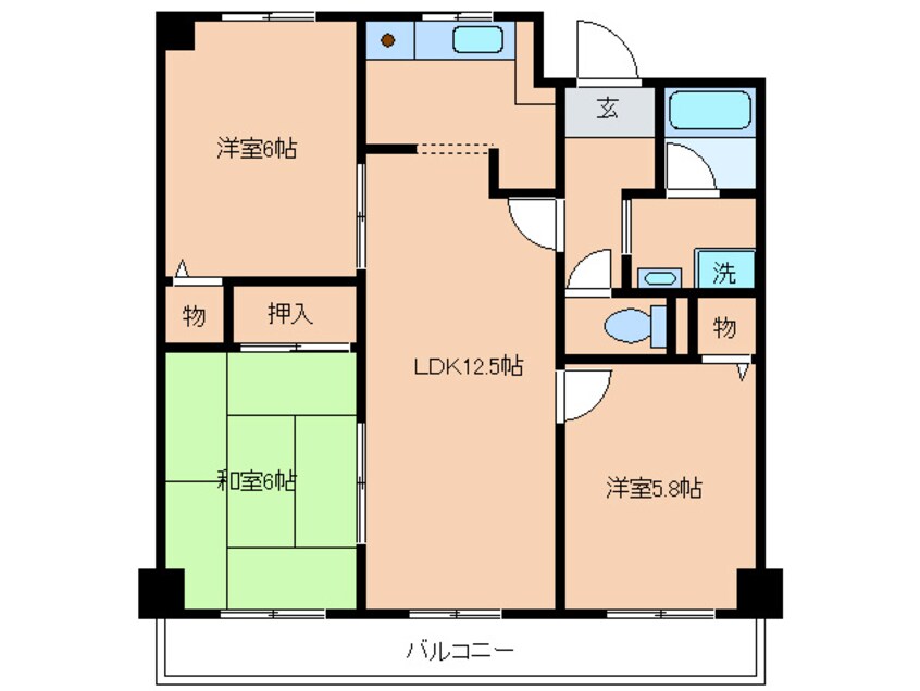 間取図 レシェンテ耳原