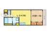 リバーサイド桂　弐番館 1LDKの間取り