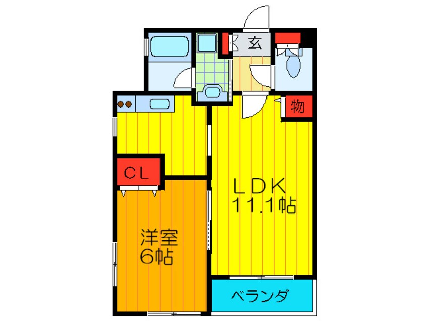 間取図 ドミ－ルＫ＆Ｍ門真