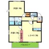レーブ武庫之荘 1LDKの間取り