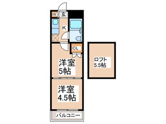 間取図 ラパンジ－ル阿波座