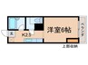 大石北町マンション 1Kの間取り