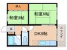 大石北町マンション 2DKの間取り