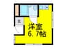 サンライズマンション 1Rの間取り