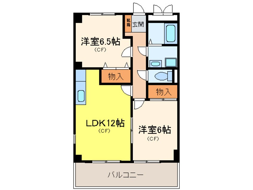 間取図 エクレ－ル箕輪