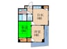 千舟リバ－ビュ－マンション 2DKの間取り