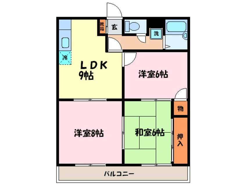 間取図 オリーブ鶴原