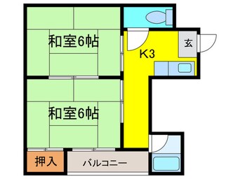 間取図 平野ビレッヂパートⅠ