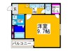 フジパレス堺初芝Ⅲ番館 1Kの間取り