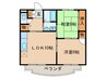 コンフォ－ルパオ 2LDKの間取り