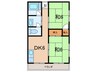 林マンション 2DKの間取り