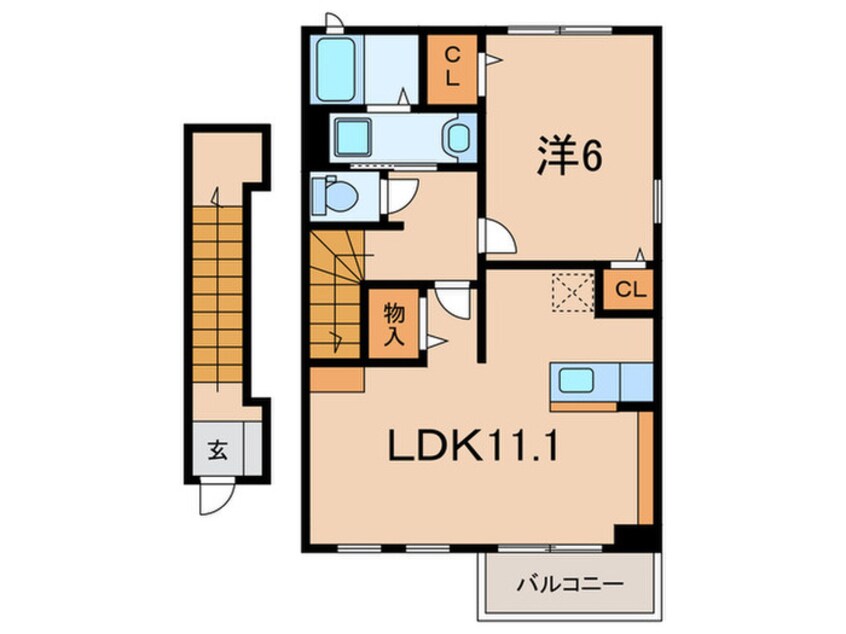 間取図 メゾン　ソレイユA