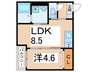 Primo Casa TS 1LDKの間取り