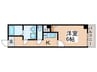 グランパシフィック梅南 1Kの間取り