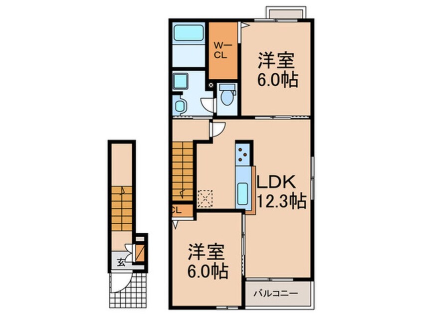 間取図 フィオーレつつみⅡ