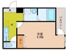 フジパレス野崎Ⅱ番館 1Kの間取り