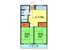 メゾン山口弐番館 2LDKの間取り