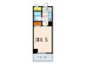 シャルムメゾン六甲道(603) 1Kの間取り