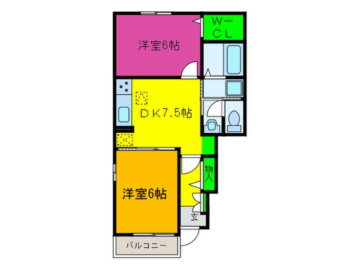 間取り図 ラムール・ファミリアルＢ