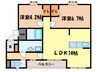 ヒルサイドテラス 2LDKの間取り