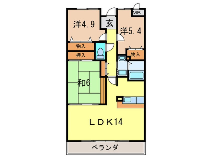 間取図 エドモンドヒルズ夙川