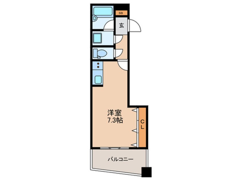 間取図 ﾗｲｵﾝｽﾞﾏﾝｼｮﾝ阿波座（602）