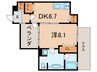 ノースコート北口 1DKの間取り