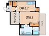 ノースコート北口 1DKの間取り