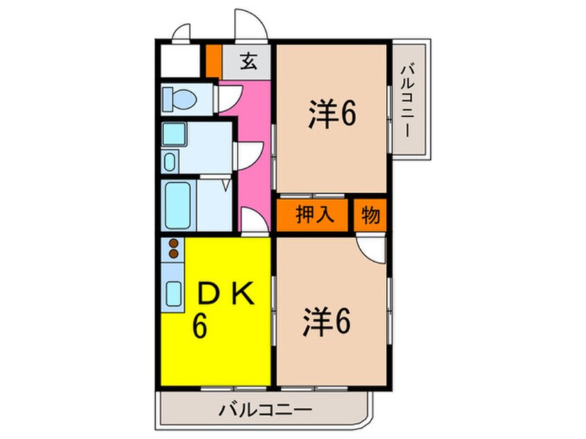 間取図 エムズコートⅡ南