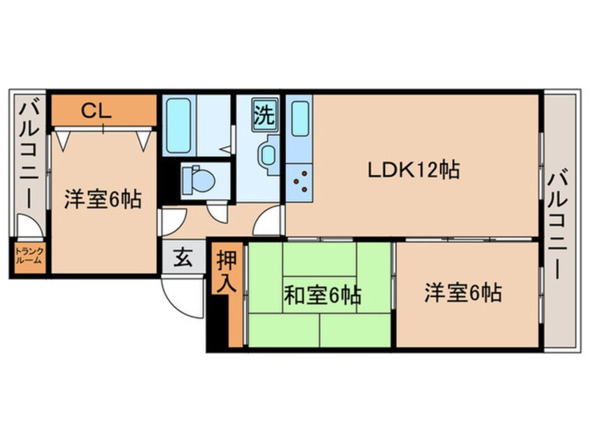 間取図 Calm　Court