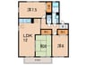 セジュールみやびB棟 3LDKの間取り