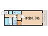 Ｇｒａｎｃｒｅａ蓮池 1Kの間取り