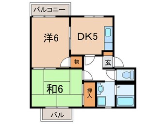 間取図 フレグランス 本多聞 Ｆ棟