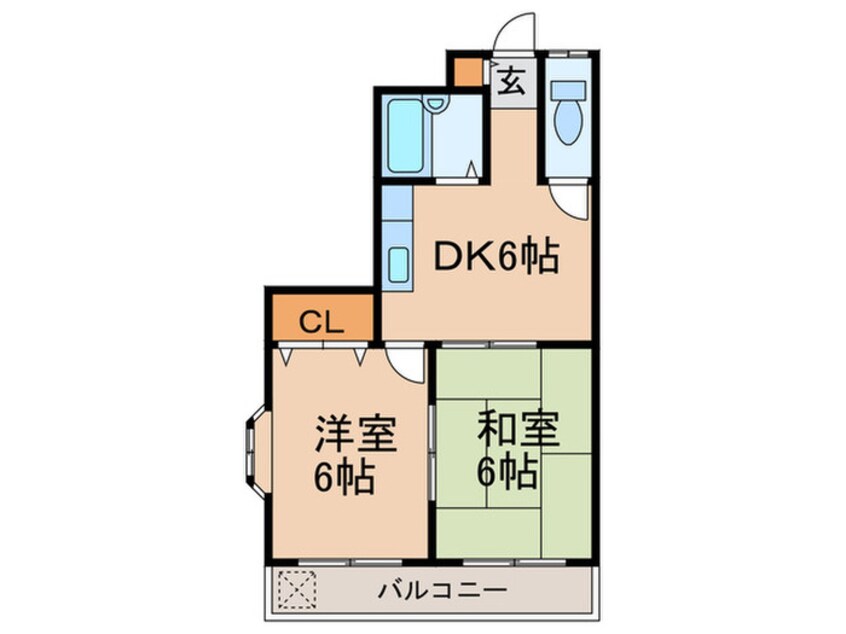 間取図 ニュ－コ－ポ芝