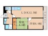 シャトー深草ファースト 2LDKの間取り