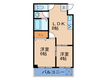 間取図 コ－ポラス翌檜