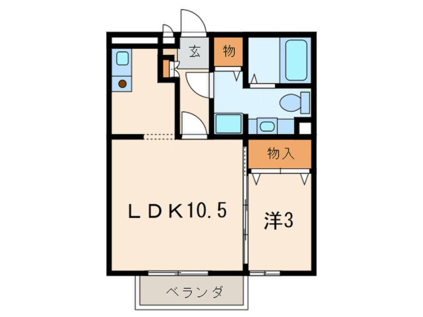 間取図 リバ－ハイツＡ棟