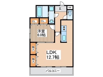 間取図 キャピトル安堂寺(903)