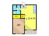 秀明ハイツⅡ 1LDKの間取り
