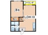 秀明ハイツⅡ 1LDKの間取り